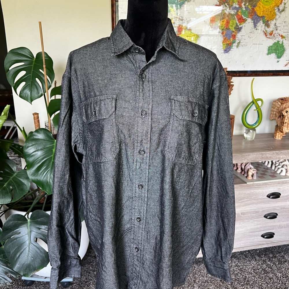 Wrangler Charcoal Button-Down Shirt
